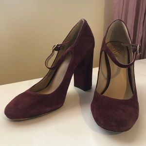 Vince Camuto VP Scarlotte Plum Suede Mary Jane Heels, Size 9 39